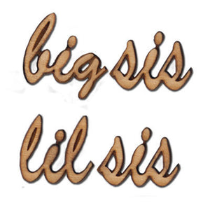 Unfinished Attached Script Letters, Big Sis / Lil Sis