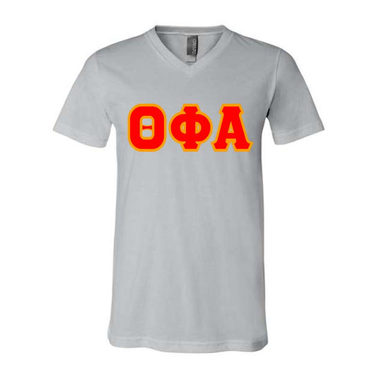 Theta Phi Alpha V-Neck Shirt, Horizontal Letters - 3005 - TWILL