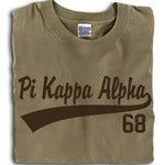 Greek T-Shirt, Printed Baseball Tail Design, With Number - G500 - CAD