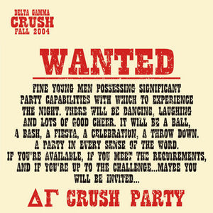 Wanted Poster Crush Party Shirt
