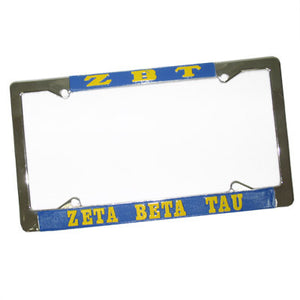Zeta Beta Tau License Plate Frame - Rah Rah Co. rrc
