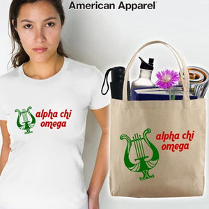 Alpha Chi Omega Mascot Printed Tee and Tote - CAD