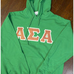 Alpha Sigma Alpha Hooded Sweatshirt - Gildan 18500 - TWILL