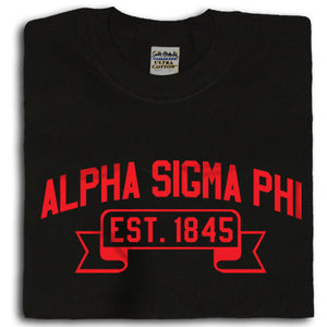 Alpha Sigma Phi T-Shirt, Printed Vintage Football Design - G500 - CAD