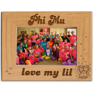 Phi Mu Love My Lil Picture Frame - PTF157 - LZR