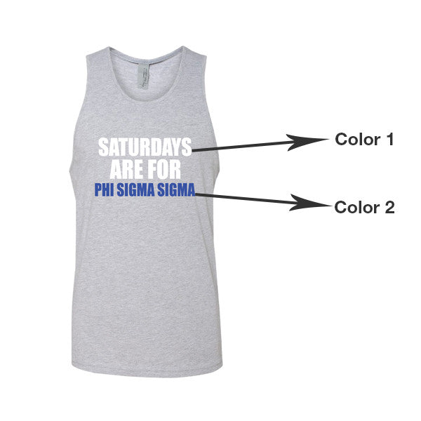 Saturdays Are For the Greeks Unisex Tank Top - Next Level 3633 - CAD