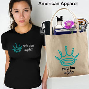 Sorority Softstyle Tee and Tote Bag, Printed Mascot Design, Package Deal - CAD