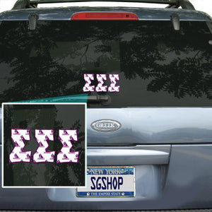 Sigma Sigma Sigma Mascot Car Sticker