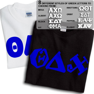 Theta Delta Chi T-Shirt, Printed 10 Fonts, 2-Pack Bundle Deal - G500 - CAD