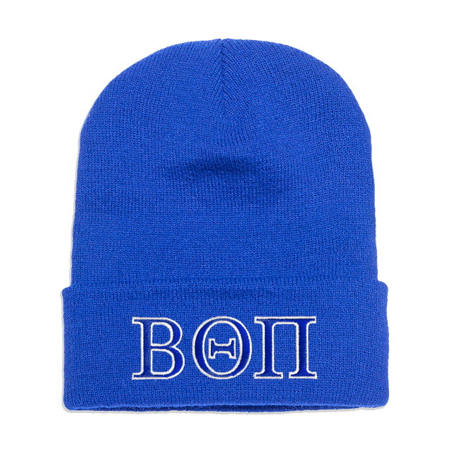 Fraternity Cuffed Beanie, 2-Color Greek Letters - 1501 - EMB