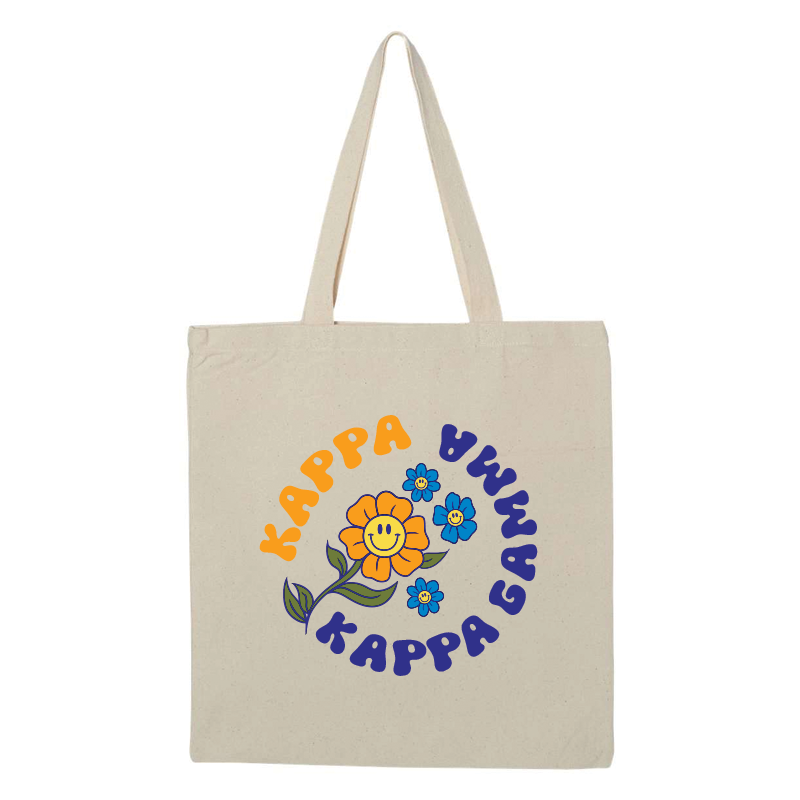 Circle Flower Tote Bag