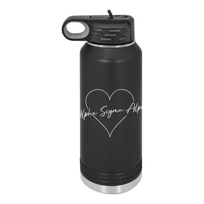 Polar Camel® Sorority 32oz. Water Bottle, Big Heart Script Engraving - LWB201-LWB217 - LZR