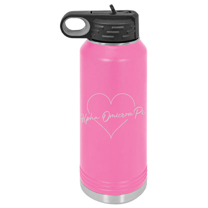 Polar Camel® Sorority 32oz. Water Bottle, Big Heart Script Engraving - LWB201-LWB217 - LZR