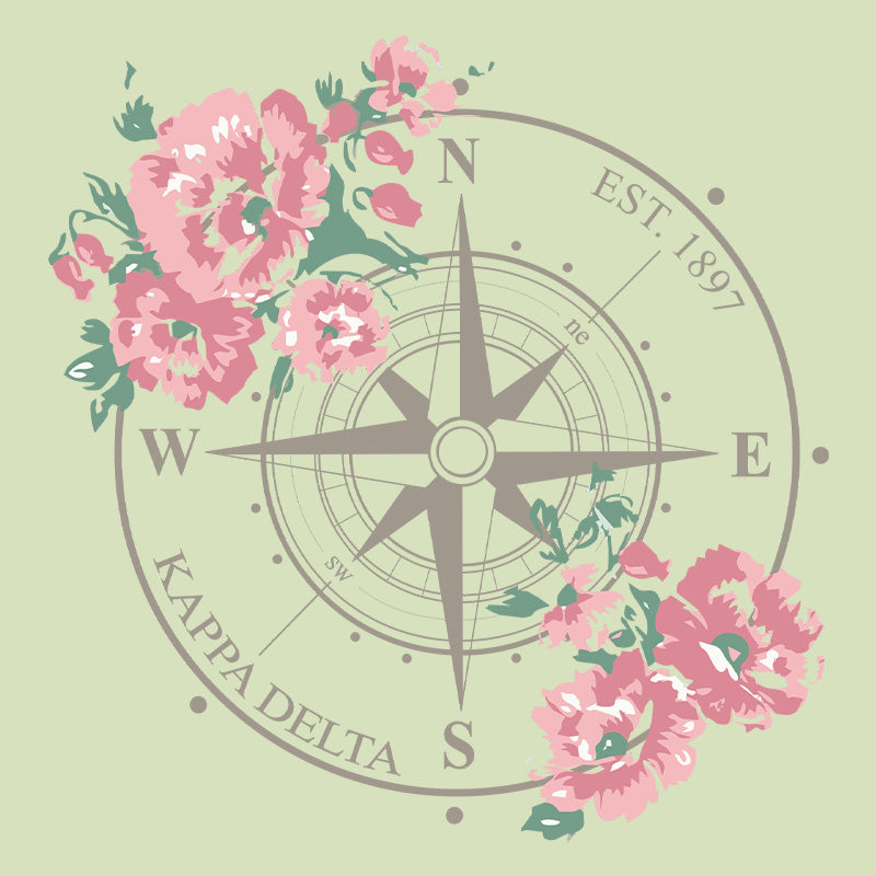 Printed Flower Compass Hoodie Design