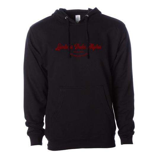 #Lambda Theta Alpha Hoodie, Elegant Print Design
