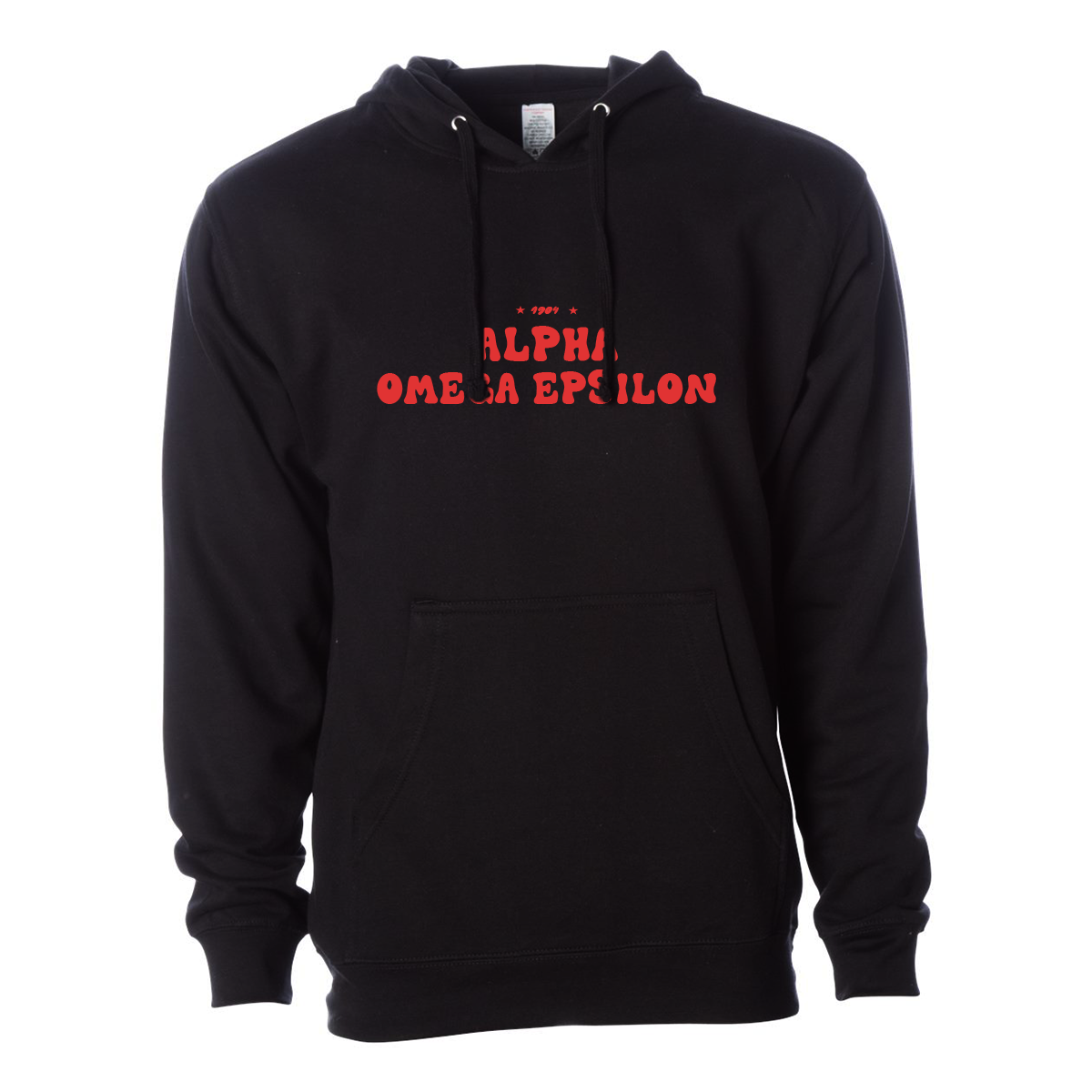 Alpha Omega Epsilon Hoodie, Bubble Print Design