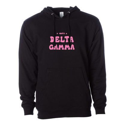Delta Gamma Hoodie, Bubble Print Design