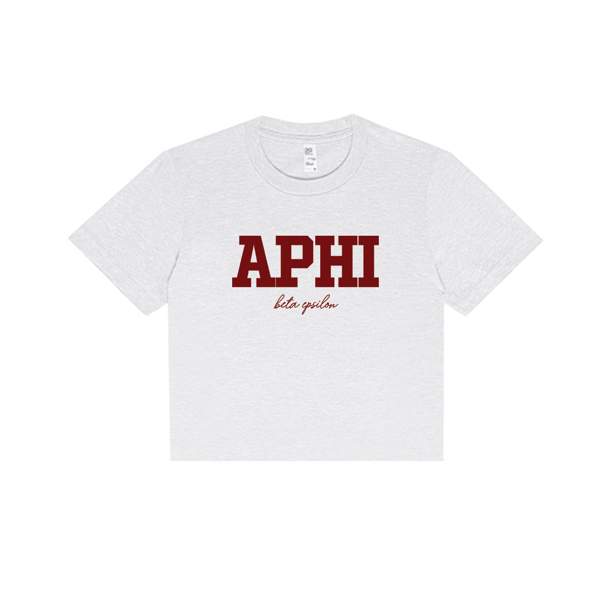 Sorority Fine Jersey Crop Top, Nickname Chapter Design
