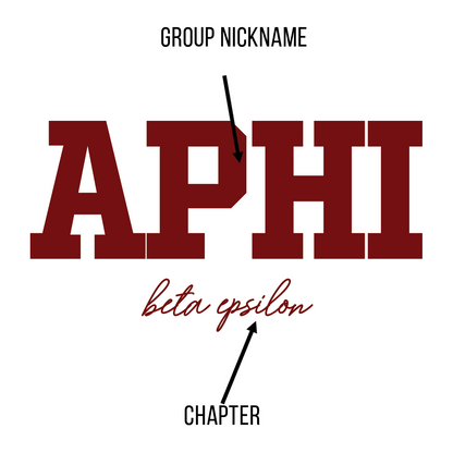 Sorority Fine Jersey Crop Top, Nickname Chapter Design