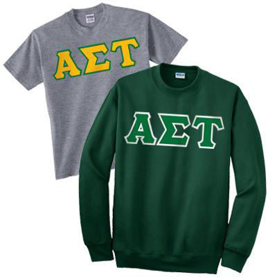 Greek Letter Crewneck Sweatshirt and T-Shirt, Package Deal - TWILL