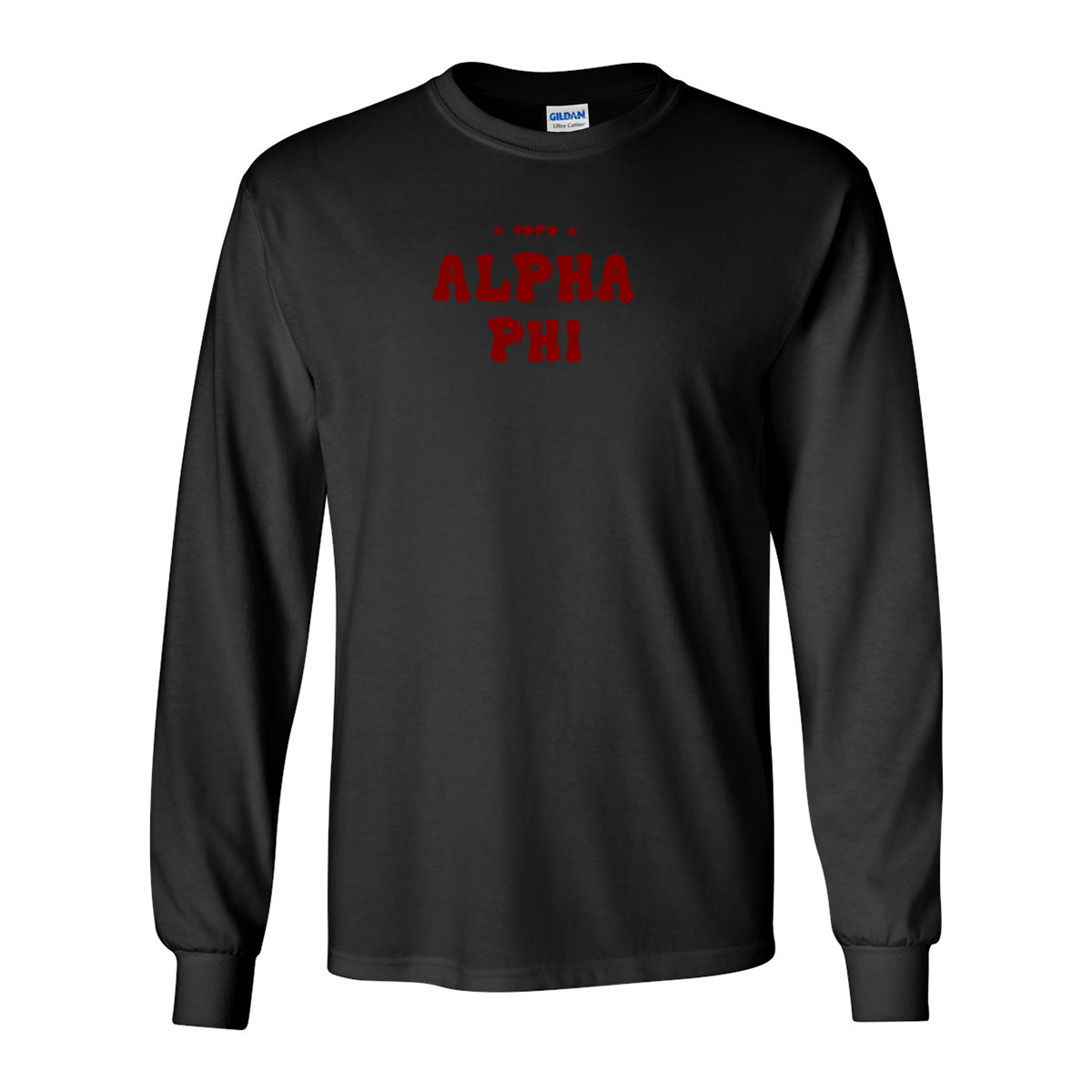 #Alpha Phi Long-Sleeve Shirt, Bubble Print Design