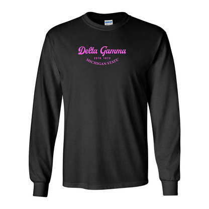 Delta Gamma Long-Sleeve Shirt, Elegant Print Design