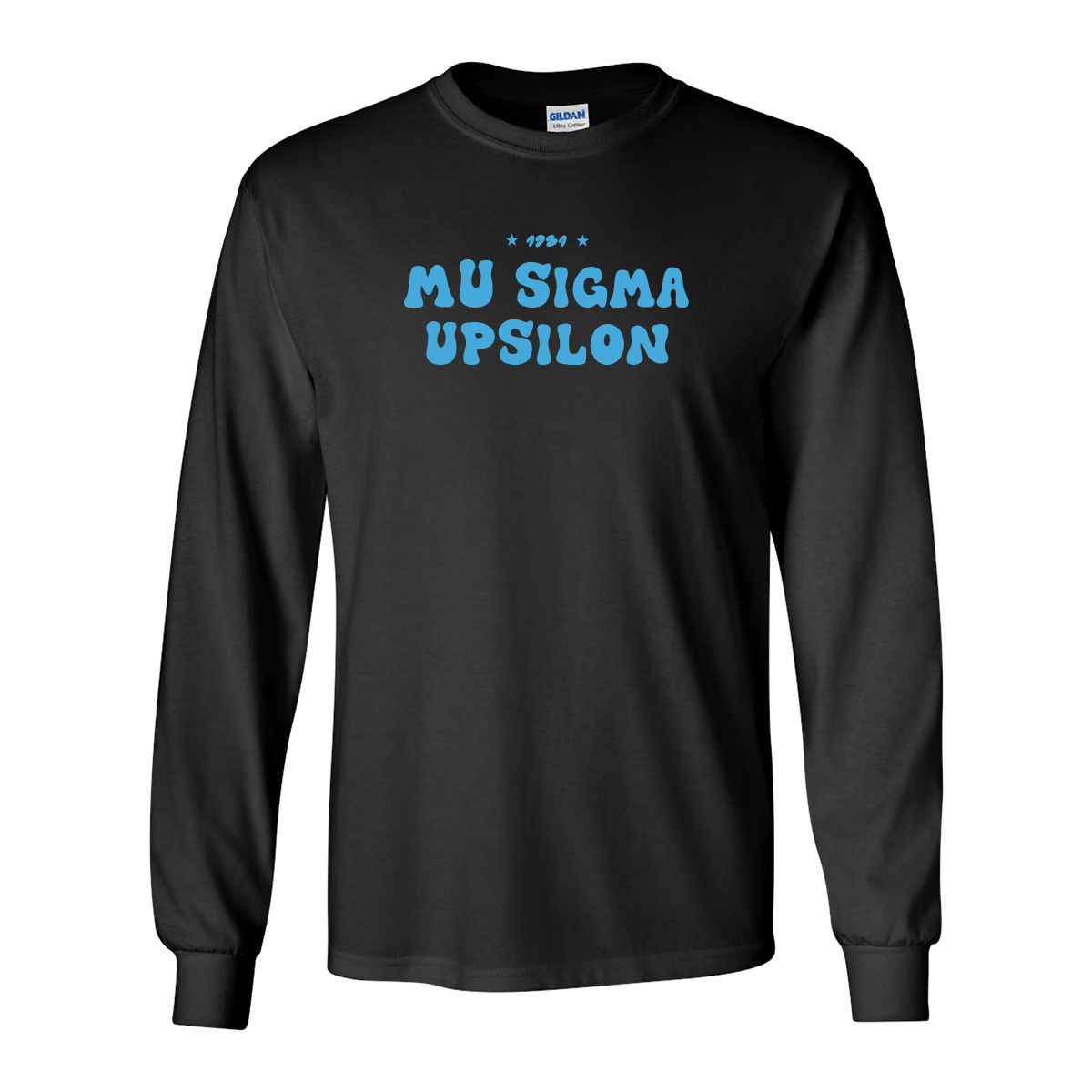 #Mu Sigma Upsilon Long-Sleeve Shirt, Bubble Print Design