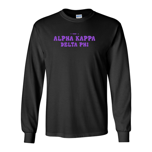#Alpha Kappa Delta Phi Long-Sleeve Shirt, Bubble Print Design