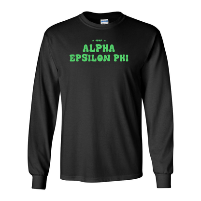 #Alpha Epsilon Phi Long-Sleeve Shirt, Bubble Print Design