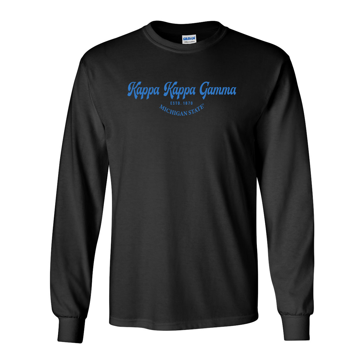 #Kappa Kappa Gamma Long-Sleeve Shirt, Elegant Print Design
