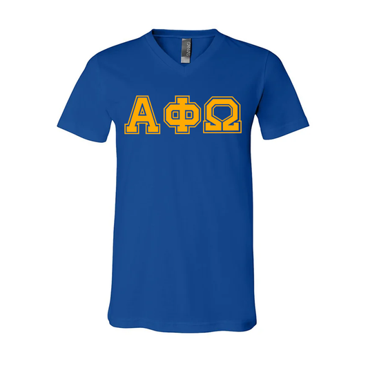 Sorority V-Neck Tee, Printed Varsity Letters - 3005 - CAD