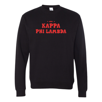 #Kappa Phi Lambda Crewneck Sweatshirt, Bubble Print Design