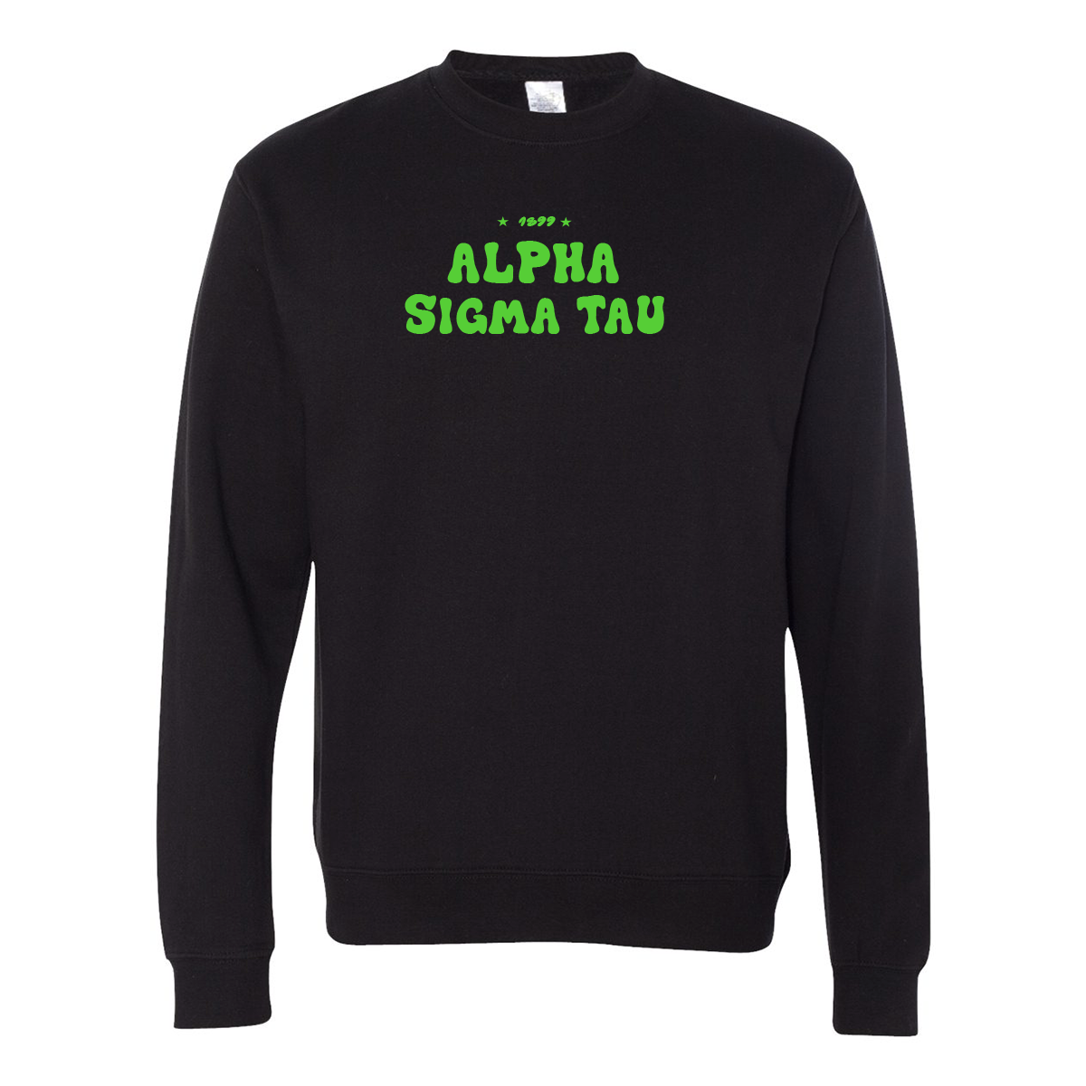 #Alpha Sigma Tau Crewneck Sweatshirt, Bubble Print Design