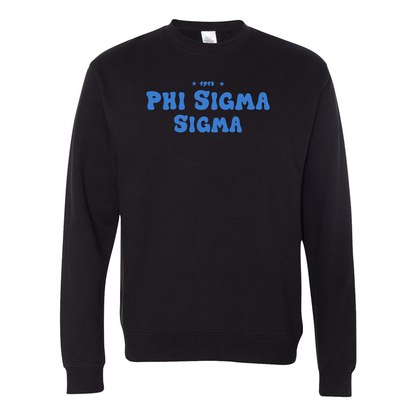 Phi Sigma Sigma Crewneck Sweatshirt, Bubble Print Design
