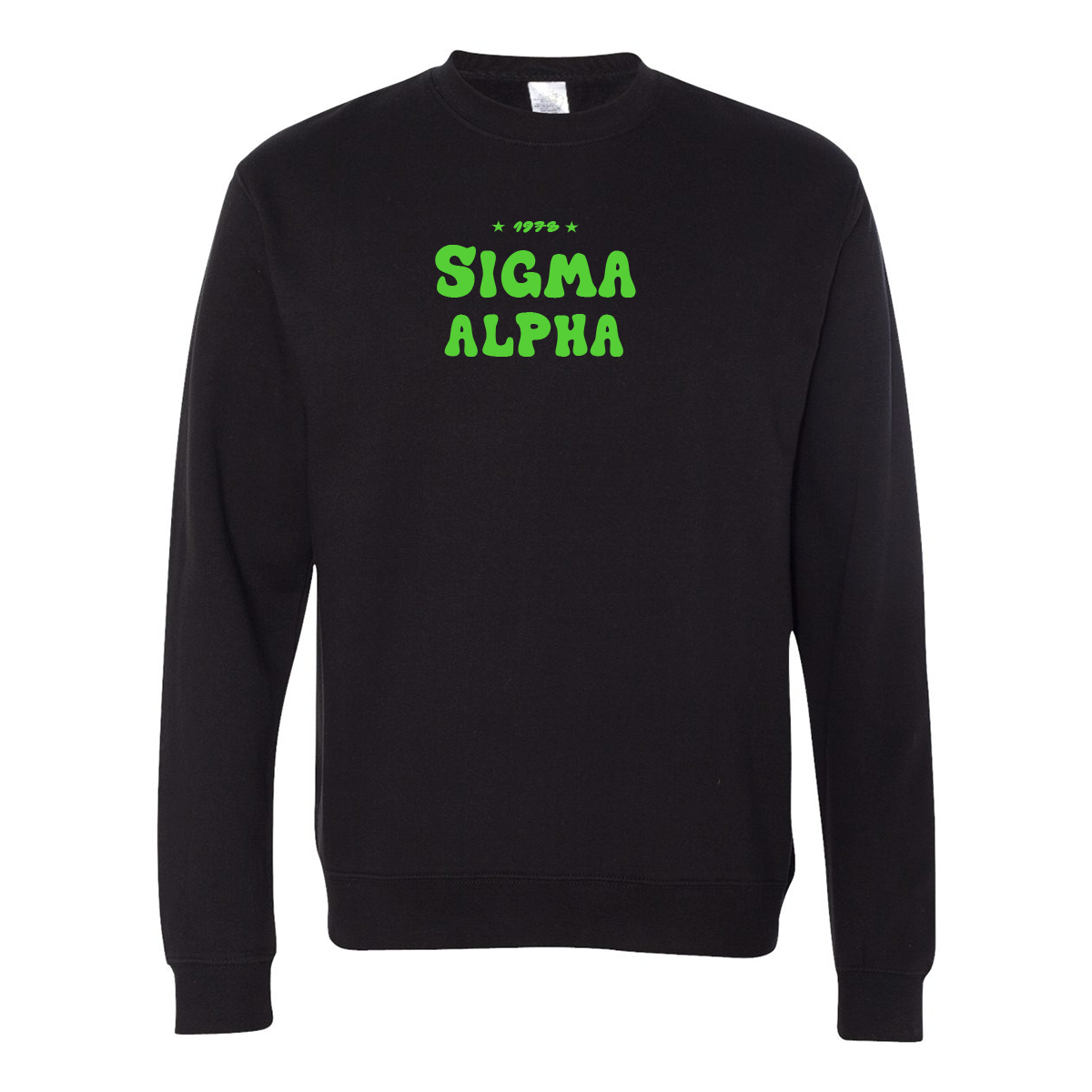 Sigma Alpha Crewneck Sweatshirt, Bubble Print Design