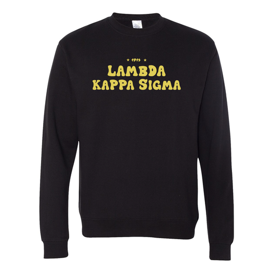 #Lambda Kappa Sigma Crewneck Sweatshirt, Bubble Print Design