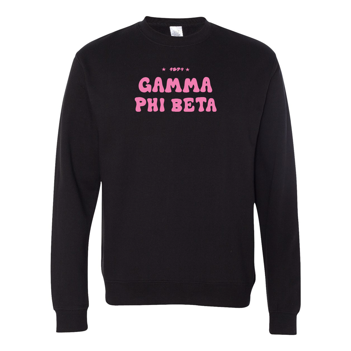 Gamma Phi Beta Crewneck Sweatshirt, Bubble Print Design