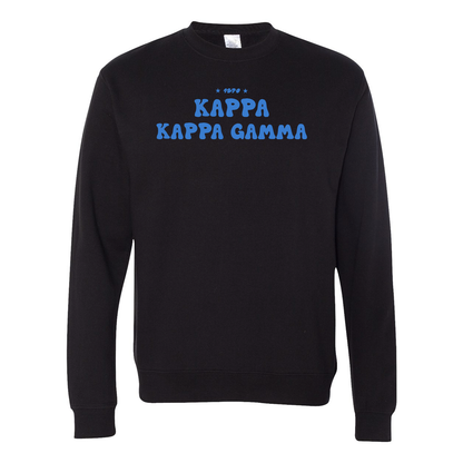 #Kappa Kappa Gamma Crewneck Sweatshirt, Bubble Print Design