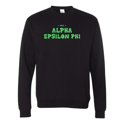 #Alpha Epsilon Phi Crewneck Sweatshirt, Bubble Print Design