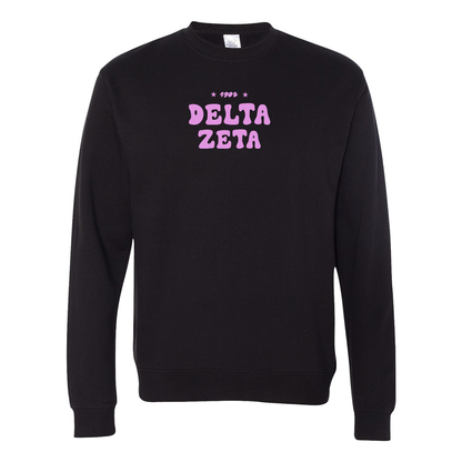 #Delta Zeta Crewneck Sweatshirt, Bubble Print Design