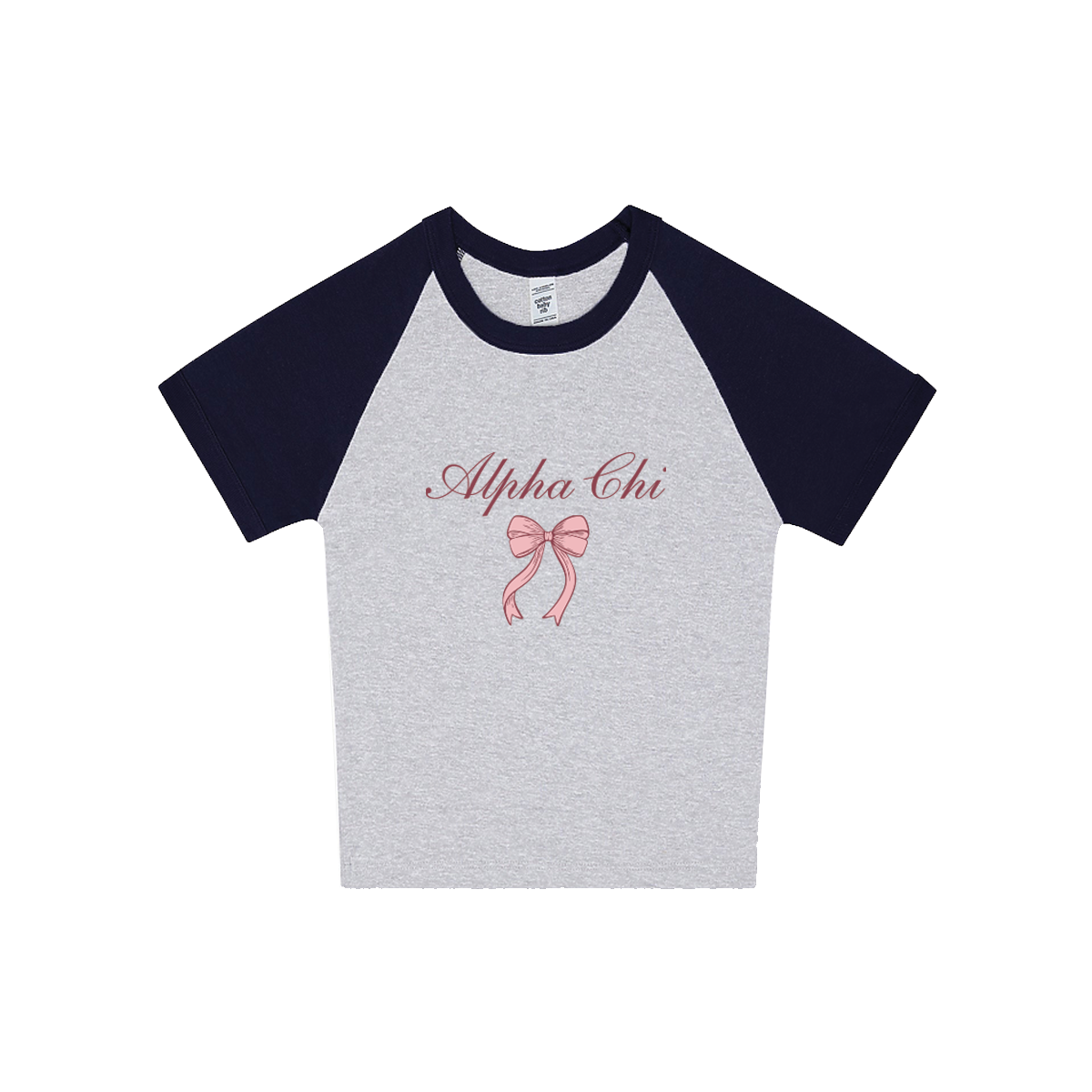 Sorority Baby Rib Tee Bow Design