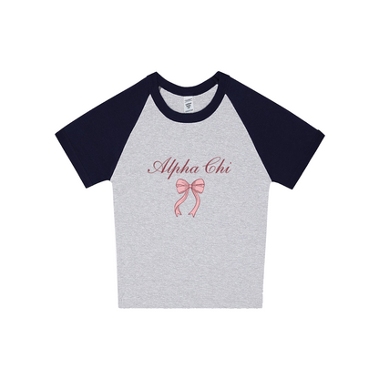 Sorority Baby Rib Tee Bow Design