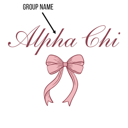 Sorority Baby Rib Tee Bow Design