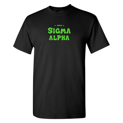 #Sigma Alpha T-Shirt, Bubble Print Design