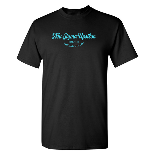 #Mu Sigma Upsilon T-Shirt, Elegant Print Design