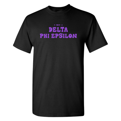 Delta Phi Epsilon T-Shirt, Bubble Print Design