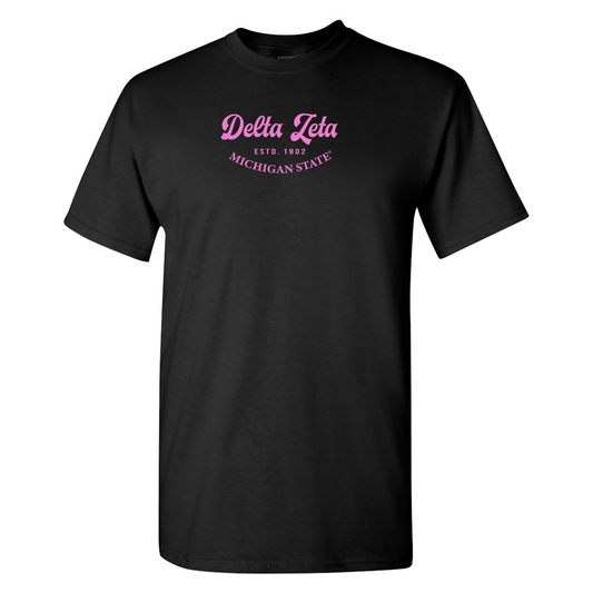 #Delta Zeta T-Shirt, Elegant Print Design
