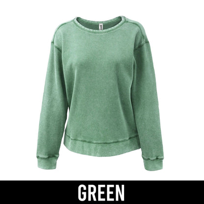 Sorority Waffle Crewneck, Printed Script Established Date - P-5433 - CAD