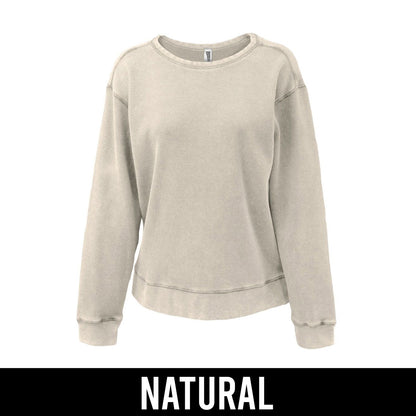 Sorority Waffle Crewneck, Printed Script Established Date - P-5433 - CAD