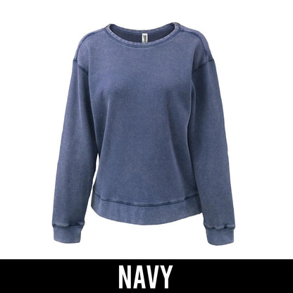 Sorority Waffle Crewneck, Printed Script Established Date - P-5433 - CAD